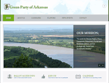 Tablet Screenshot of greenpartyofarkansas.org